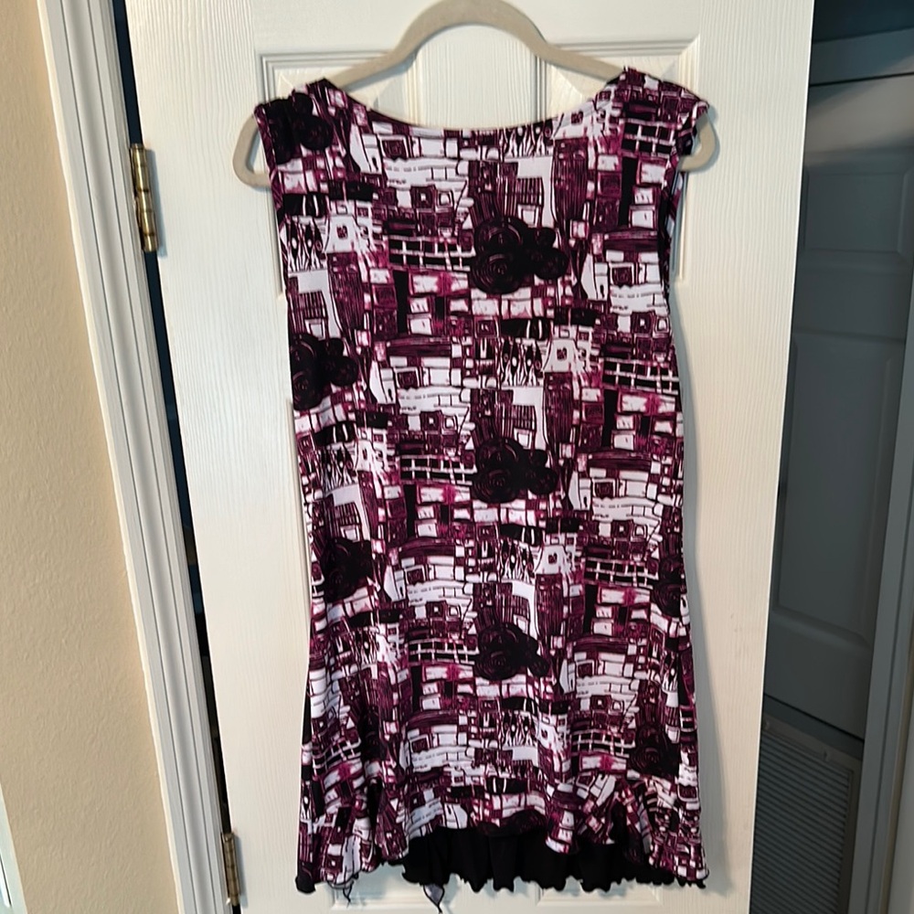 Purple Asymmetrical Ruffled Blouse - Picture 4 of 4